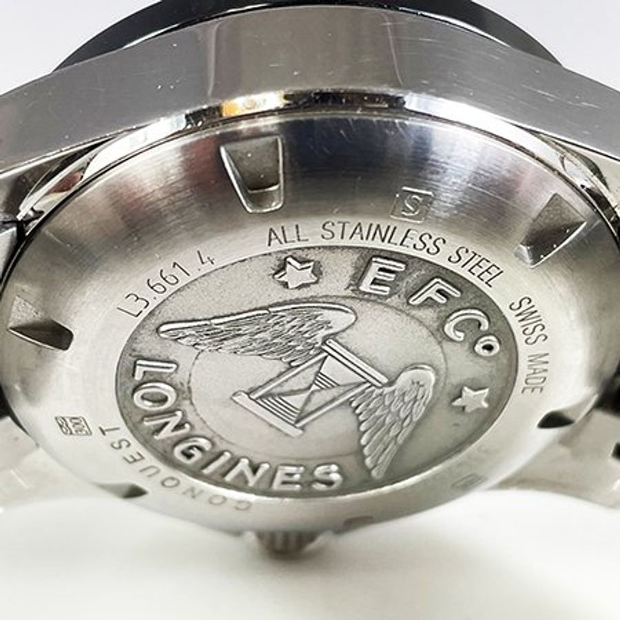 Longines康卡斯潛水系列不鏽鋼陶瓷圈機械計時腕錶 41MM-3