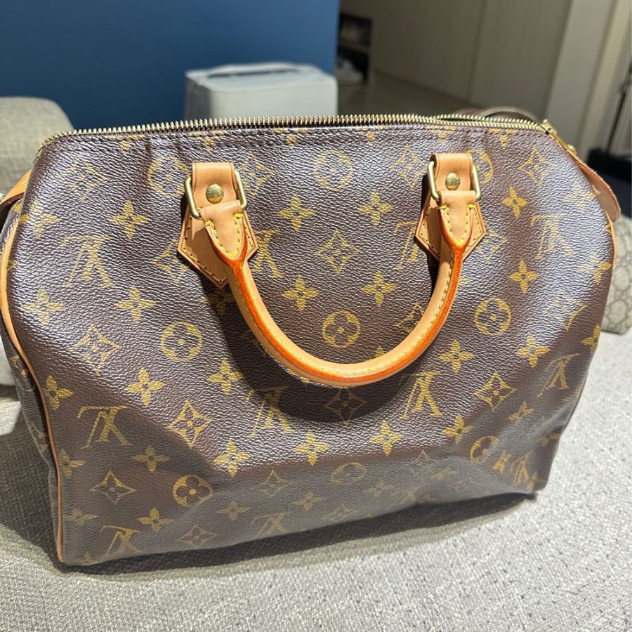 LV Louis Vuitton M41109 44 H Monogram SPEEDY 25手提波士頓包(附鎖)-3