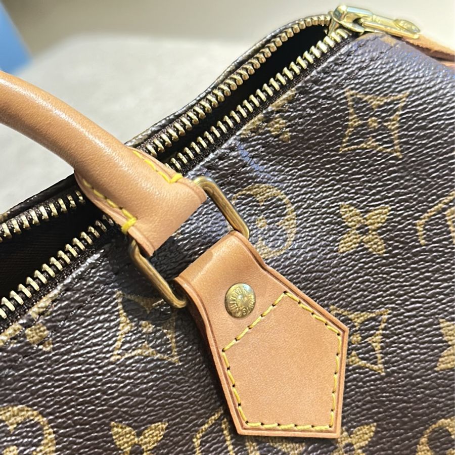 LV Louis Vuitton M41109 44 H Monogram SPEEDY 25手提波士頓包(附鎖)-5