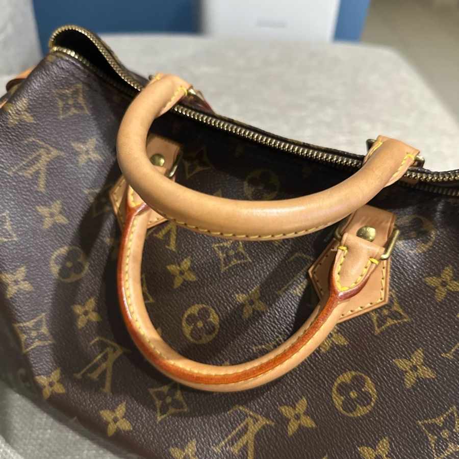 LV Louis Vuitton M41109 44 H Monogram SPEEDY 25手提波士頓包(附鎖)-17