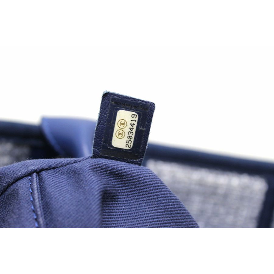 Chanel Blue Tweed Maxi Deauville Shopping Tote-13