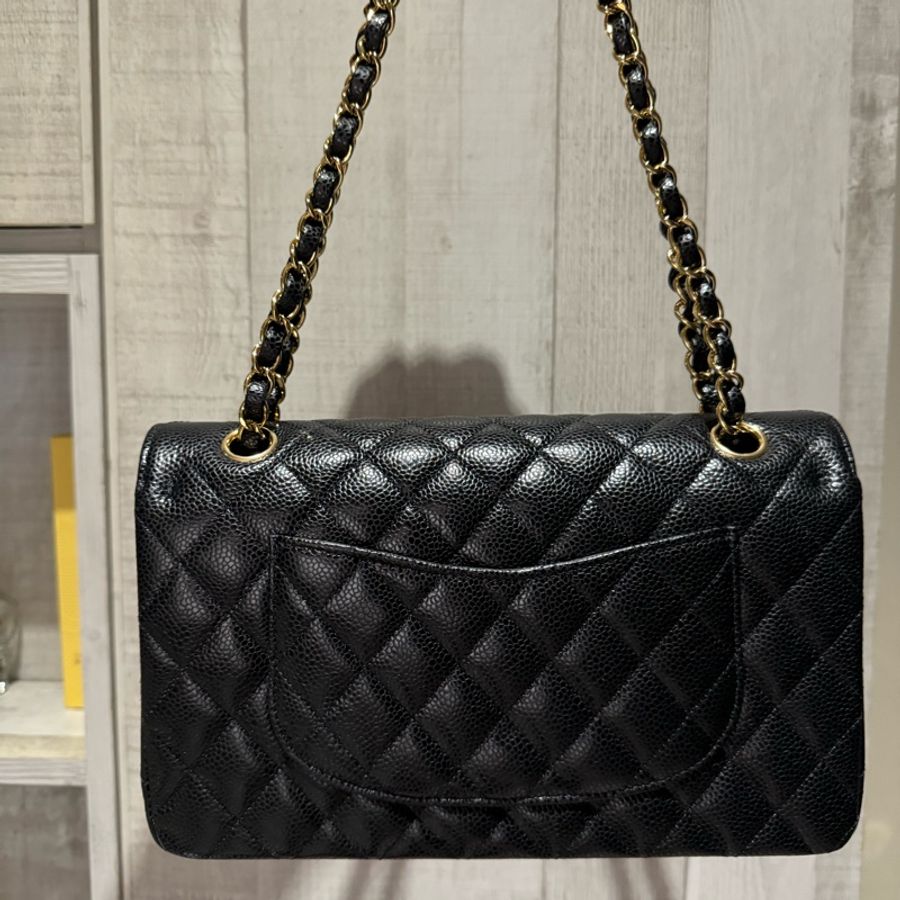 Chanel COCO CF25 荔枝皮金釦口蓋包 FLAPBAG-10