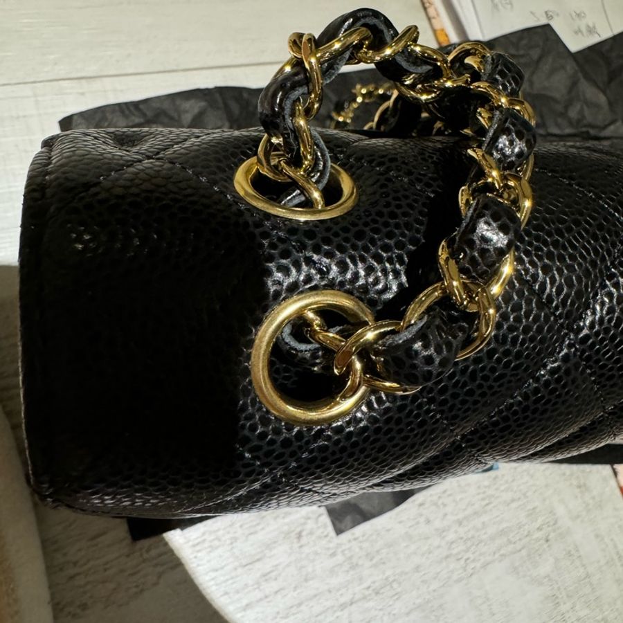 Chanel COCO CF25 荔枝皮金釦口蓋包 FLAPBAG-19