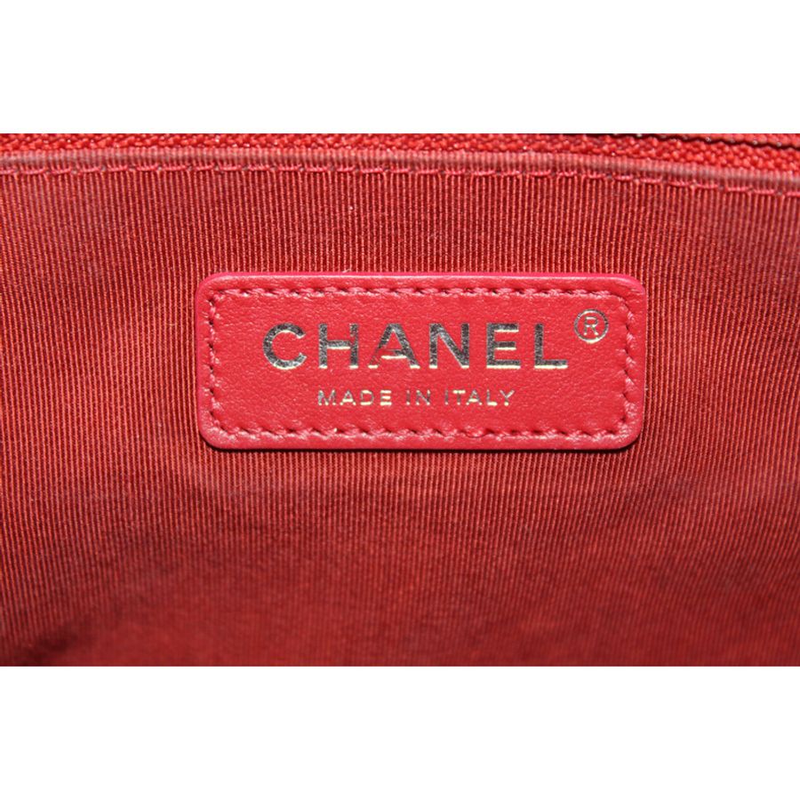 Chanel Red Aged Calfskin Leather Small Gabrielle Hobo Crossbody Bag-14