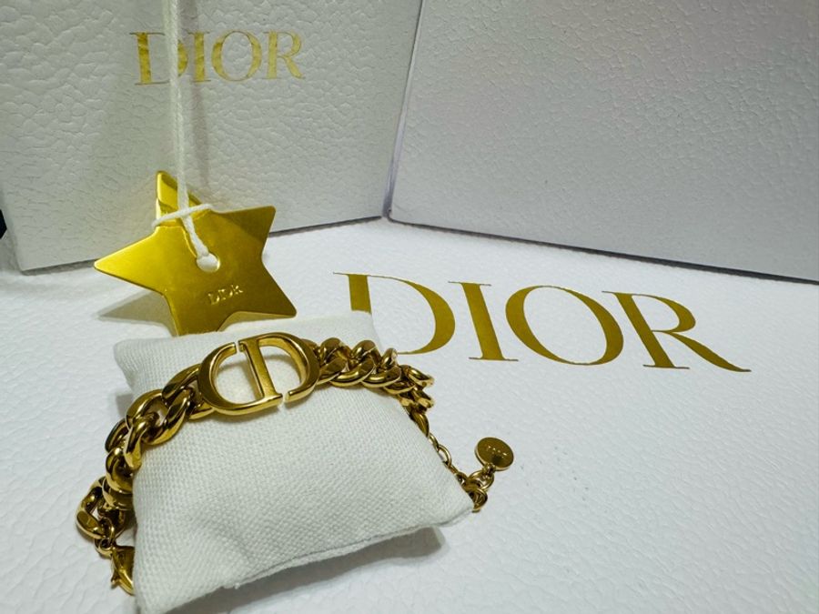 Dior 經典中性手鍊,黃金色-1
