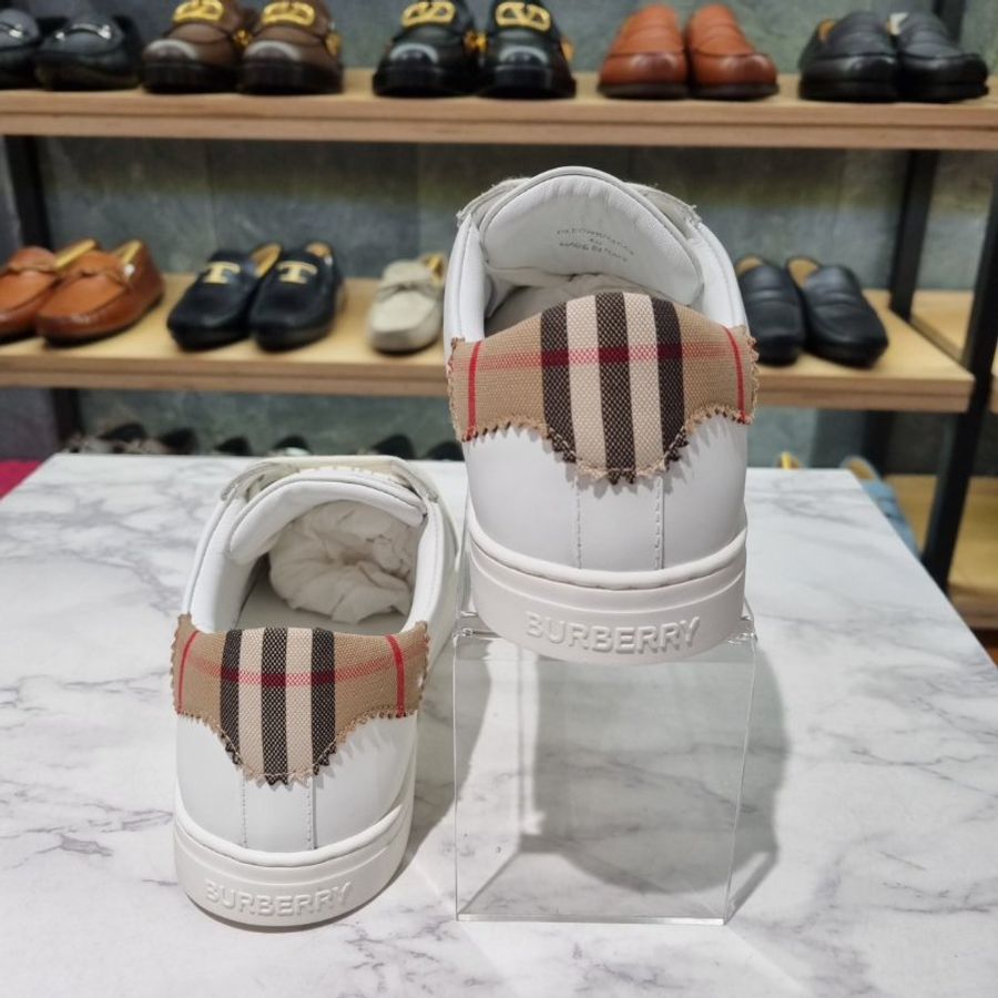 Burberry 男款 80664681 皮革反絨面革格紋運動鞋 IT40.5/41/42 (購買請告知所需尺寸)【促銷品】-2