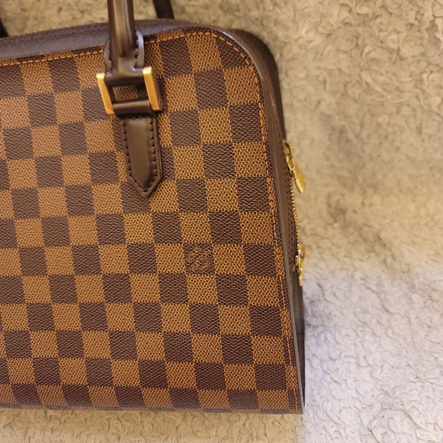🎊斷捨離出清🎊LOUIS VUITTON LV N51155 棋盤格  Triana 手提包 豆腐包-7
