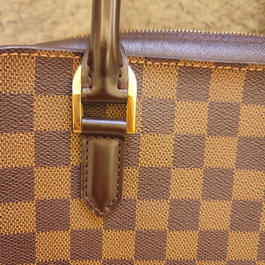 🎊斷捨離出清🎊LOUIS VUITTON LV N51155 棋盤格  Triana 手提包 豆腐包-8