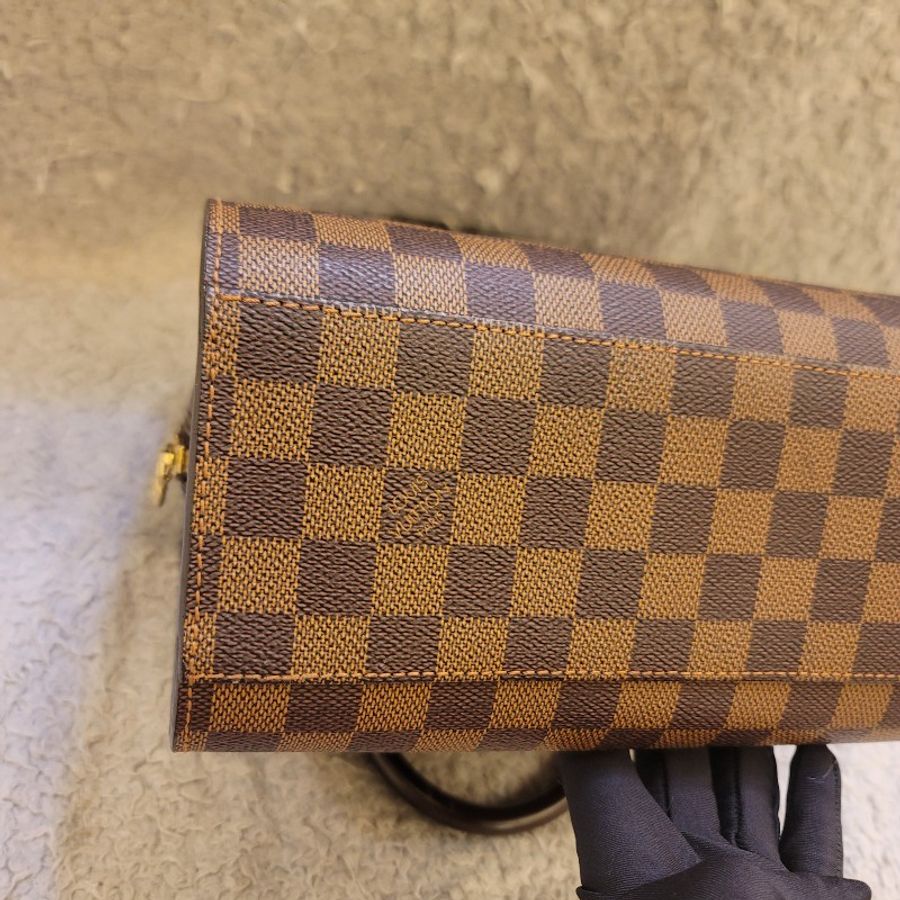 🎊斷捨離出清🎊LOUIS VUITTON LV N51155 棋盤格  Triana 手提包 豆腐包-11