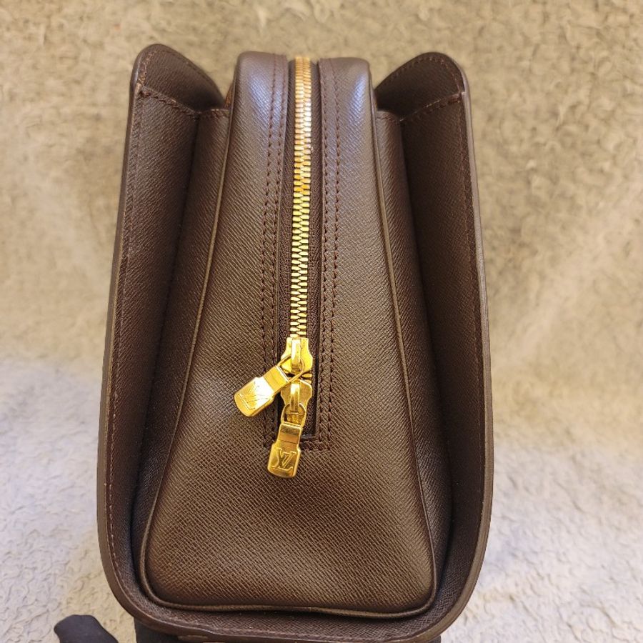 🎊斷捨離出清🎊LOUIS VUITTON LV N51155 棋盤格  Triana 手提包 豆腐包-17