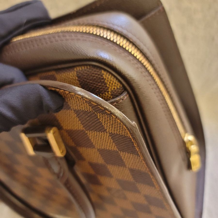 🎊斷捨離出清🎊LOUIS VUITTON LV N51155 棋盤格  Triana 手提包 豆腐包-27