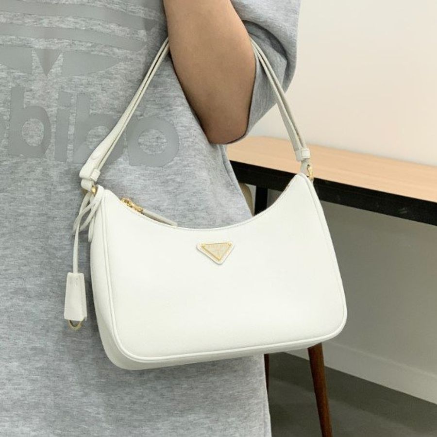 PRADA Re Edition Saffiano皮革肩背包 背帶可調-4