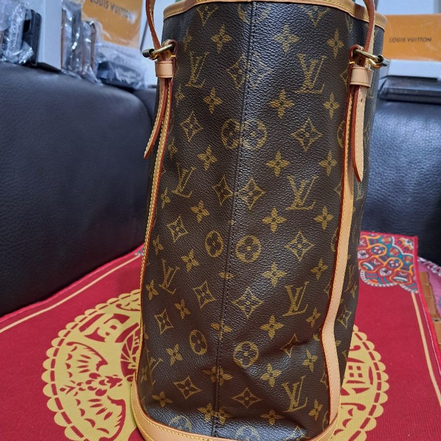罕見極美品/LV/大號水桶包/肩背+手提/原皮無翻修-7
