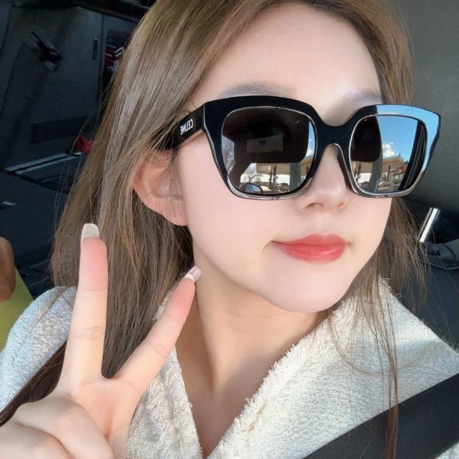 Celine💙爆款黑色字母方框CL40198太陽眼鏡 送手機包 全新全配-0