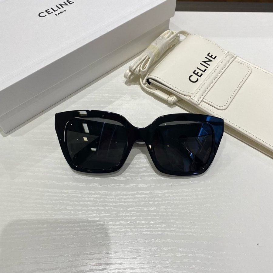 Celine💙爆款黑色字母方框CL40198太陽眼鏡 送手機包 全新全配-4
