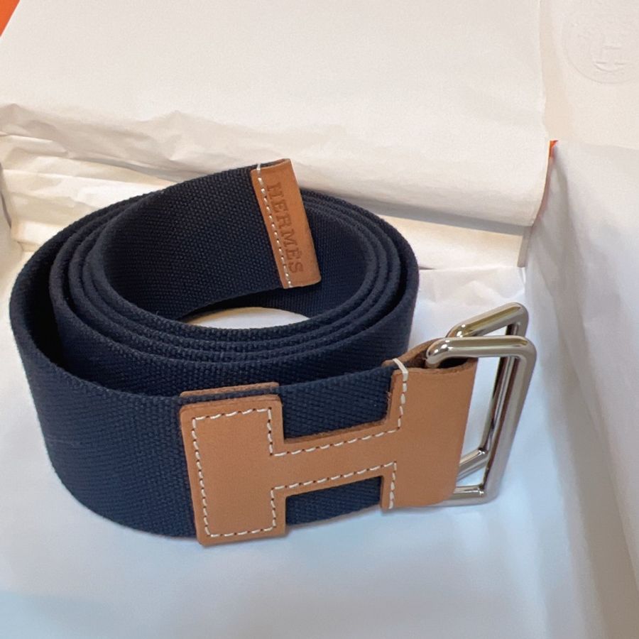 Hermes 皮帶 (原皮色+深藍)-31