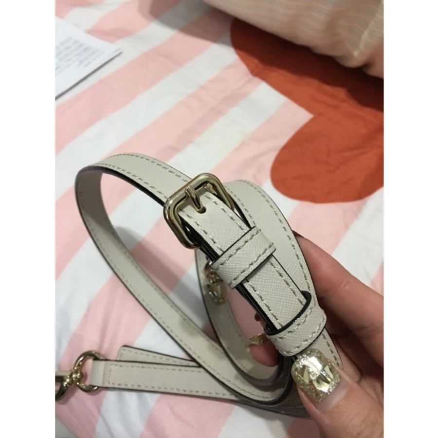 KATE SPADE New York正版防刮皮側背斜背包PXRU5491黑白款經典款手提包 購於林口三井-2