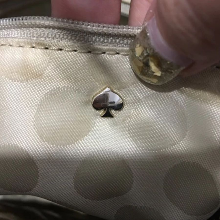 KATE SPADE New York正版防刮皮側背斜背包PXRU5491黑白款經典款手提包 購於林口三井-3