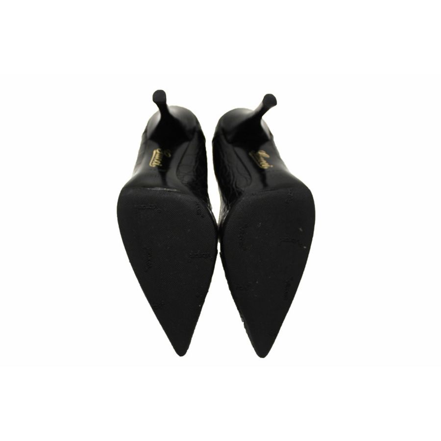 Gucci Black Crocodile Closed Toe Pumps Shoes Size 5.5B-7
