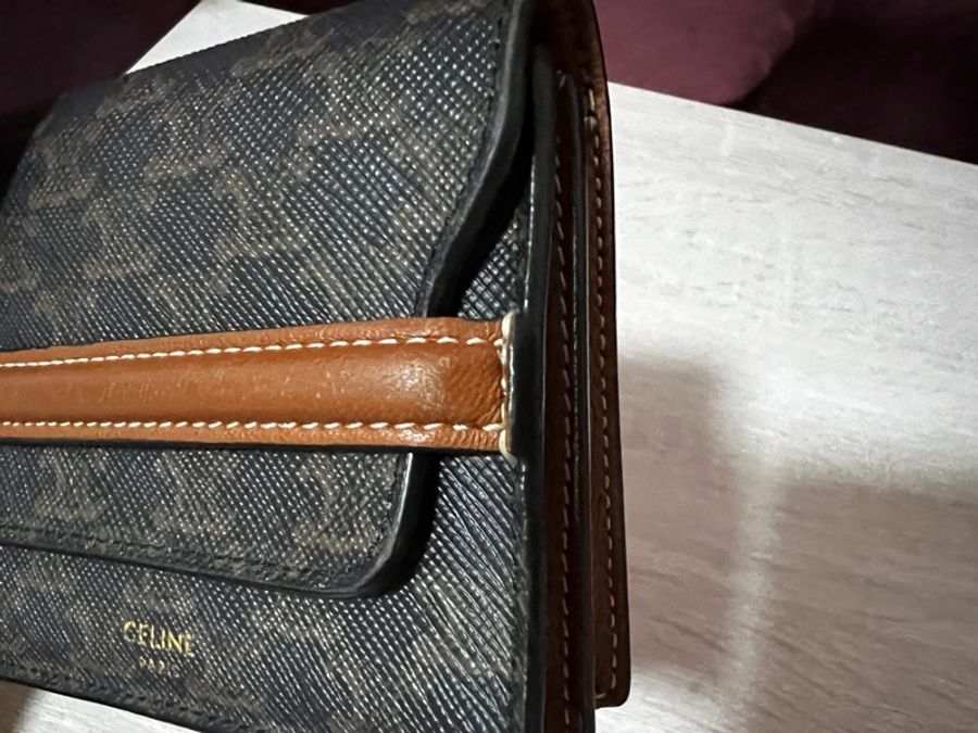 CELINE TRIOMPHE帆布及羊皮名片套 / 卡包-7