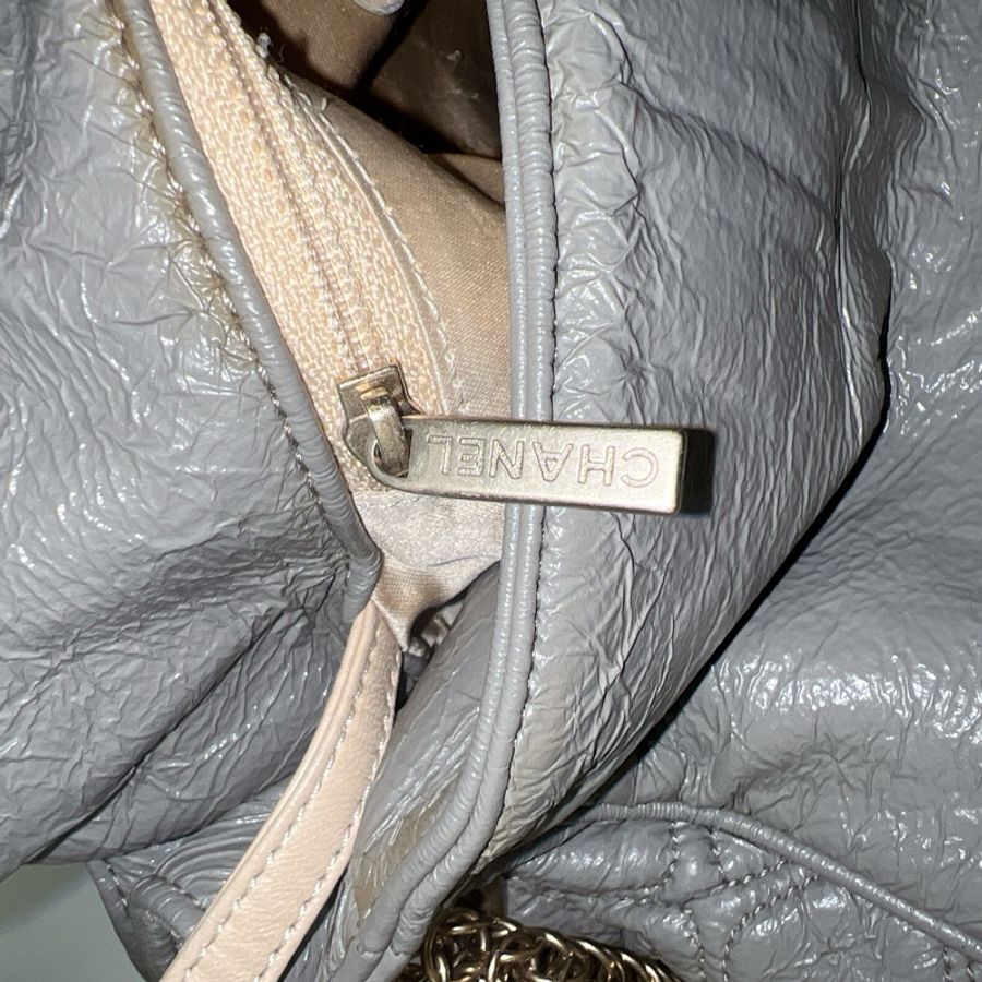 Chanel 香奈兒 vintage 粗金編織鏈條包 機場包-43