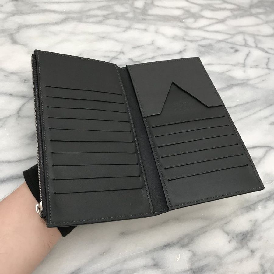 LV 路易威登 Louis Vuitton EZIP V Line Asphalt Leather Long Wallet / Purse (with Coin Pocket) 皮夾 / 手拿包 / 錢包-17