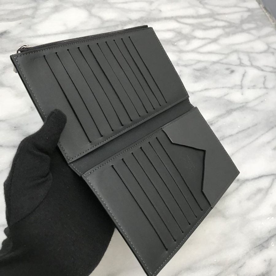 LV 路易威登 Louis Vuitton EZIP V Line Asphalt Leather Long Wallet / Purse (with Coin Pocket) 皮夾 / 手拿包 / 錢包-18