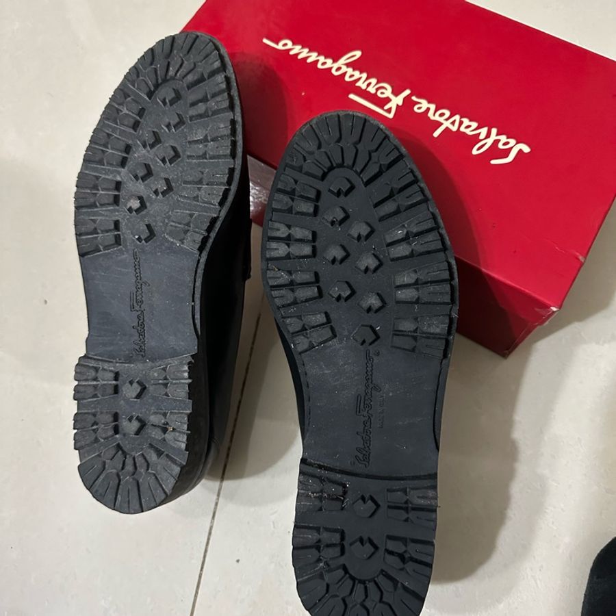 Salvatore Ferragamo 男鞋(黑色)9又1/2 EE 5000降至3800-12