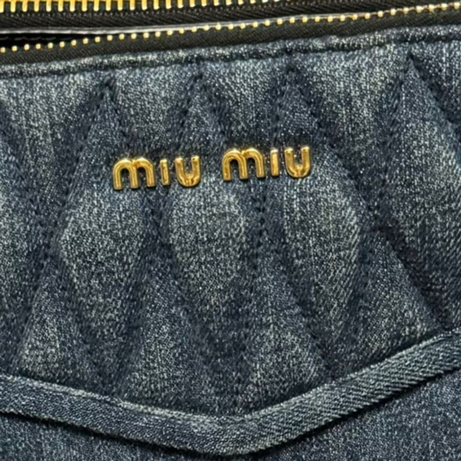 MIU MIU 牛仔大容量兩用TOTE BAG托特包-2