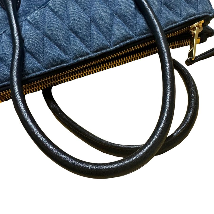 MIU MIU 牛仔大容量兩用TOTE BAG托特包-4