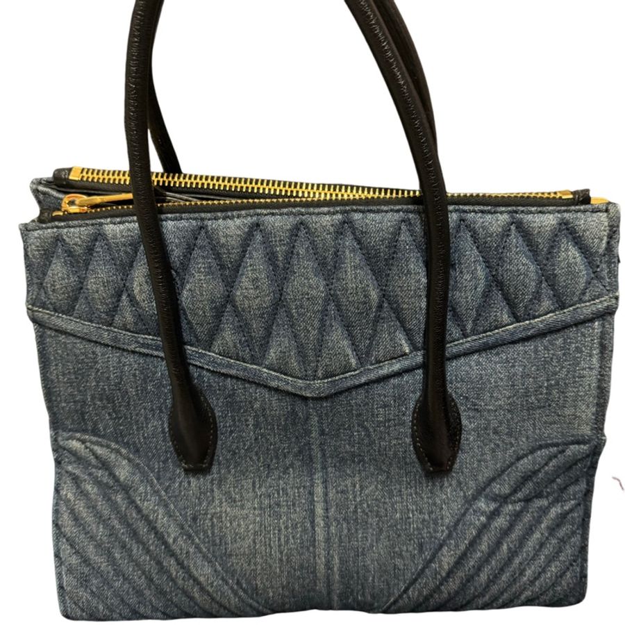 MIU MIU 牛仔大容量兩用TOTE BAG托特包-6