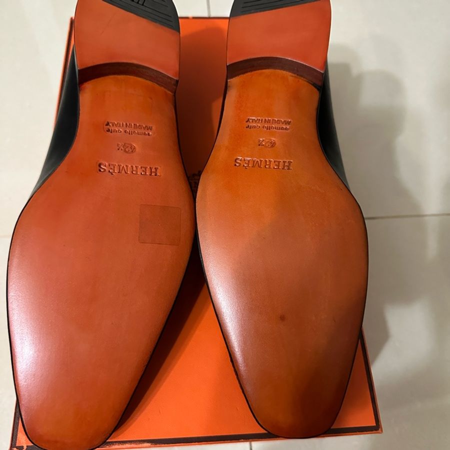 Hermes愛瑪仕男皮鞋42又1/2-28