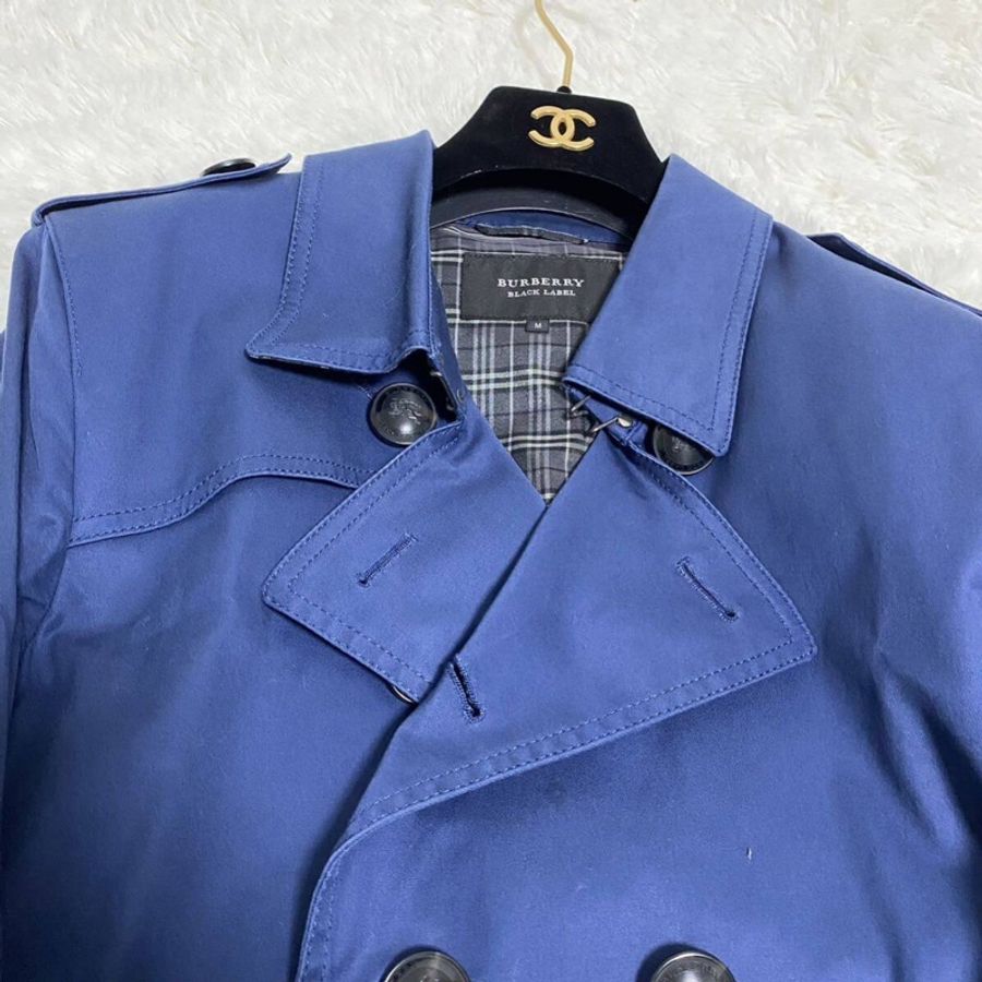 Burberry 內格紋風衣(海軍藍/M)-3