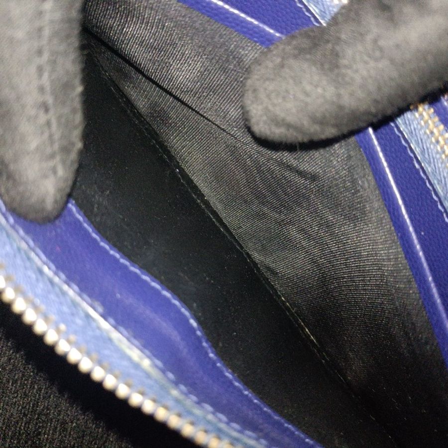 YSL 藍色荔枝牛皮長夾-19