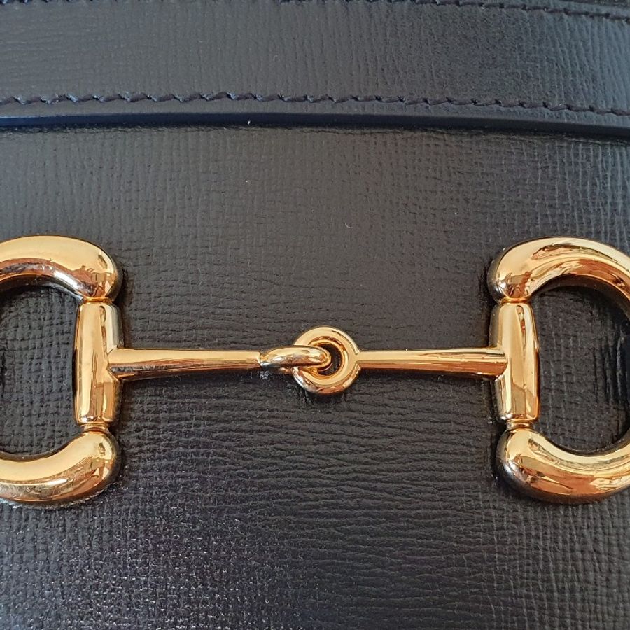 Gucci 1955 bucket bag 馬銜扣水桶包 黑色牛皮 楊冪同款-15