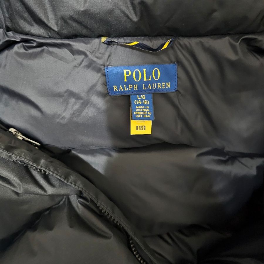 Polo Ralph Lauren 羽絨外套 L/G (14-16) 160-80 女款連帽黑 RN41381-12