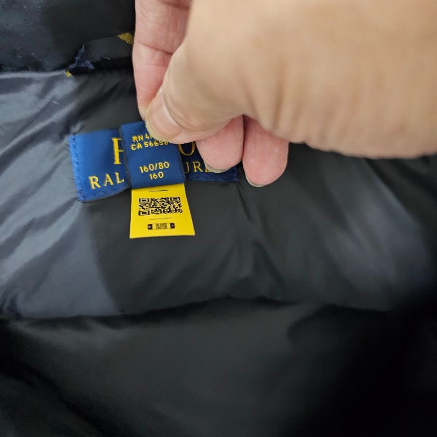Polo Ralph Lauren 羽絨外套 L/G (14-16) 160-80 女款連帽黑 RN41381-13