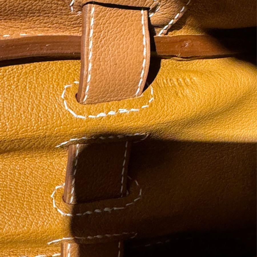 全新現貨在台 Hermes kelly messenger pm 郵差包 信差包 藍心湄 金棕 銀釦 Ec皮-8