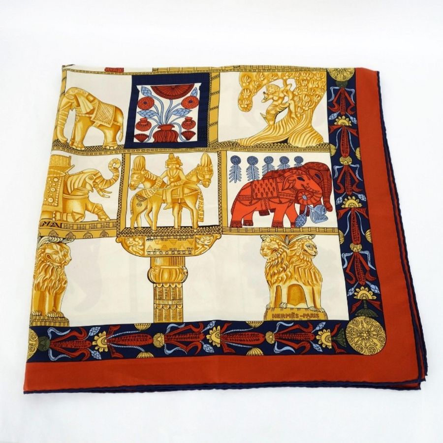 🍂超甜價🌞Hermès 愛馬仕 大方巾 絲巾 披肩 真絲 silk scarf 圍巾-4