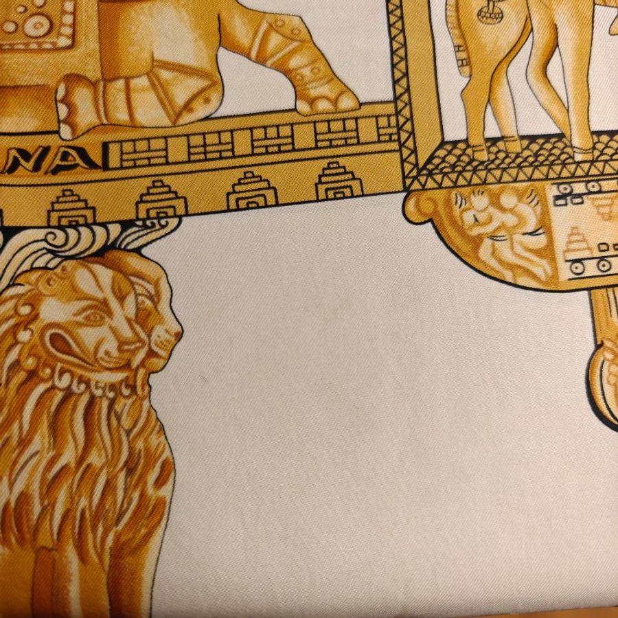 🍂超甜價🌞Hermès 愛馬仕 大方巾 絲巾 披肩 真絲 silk scarf 圍巾-10