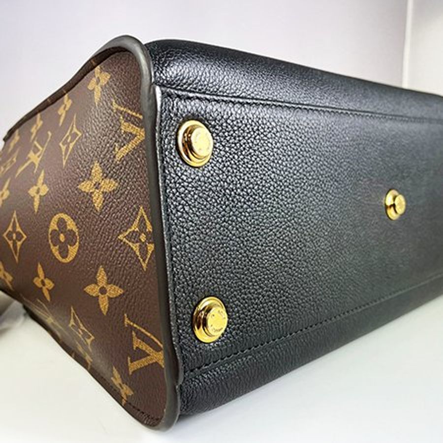LV雙色小牛皮拚原花ON MY SIDE (MM)手提/斜背兩用包 M53823-3