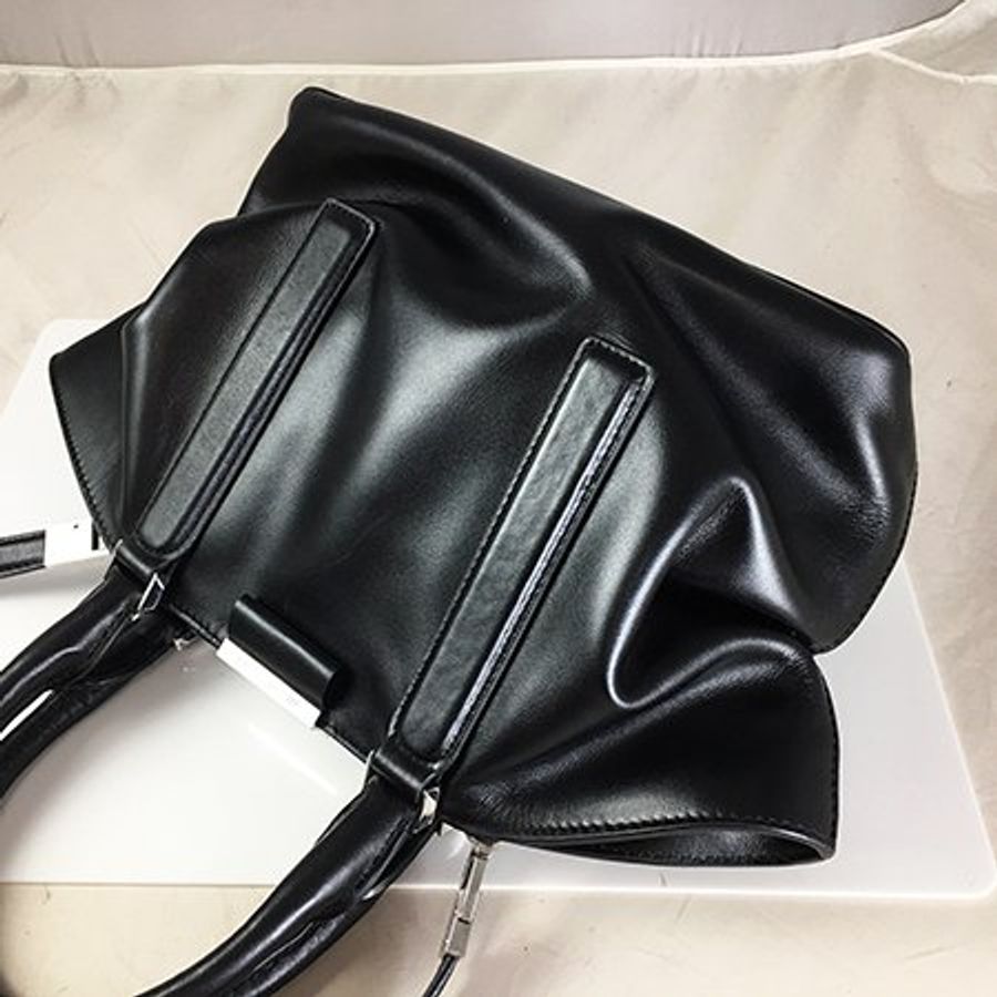 MK黑色牛皮手提/斜背兩用包 31H5PLXS1L-2