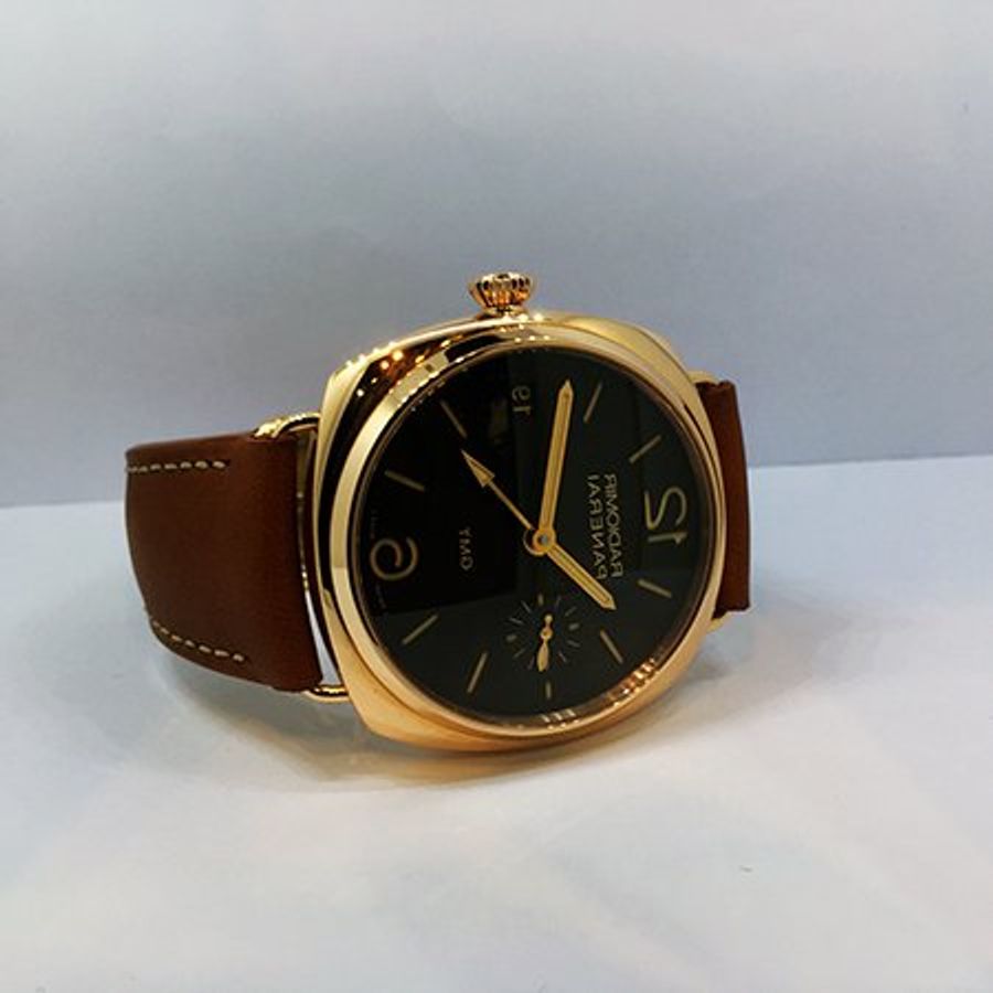 PANERAI 沛納海 RADIOMIR GMT 3D 47MM玫瑰金手上鍊腕錶 PAM00421-1