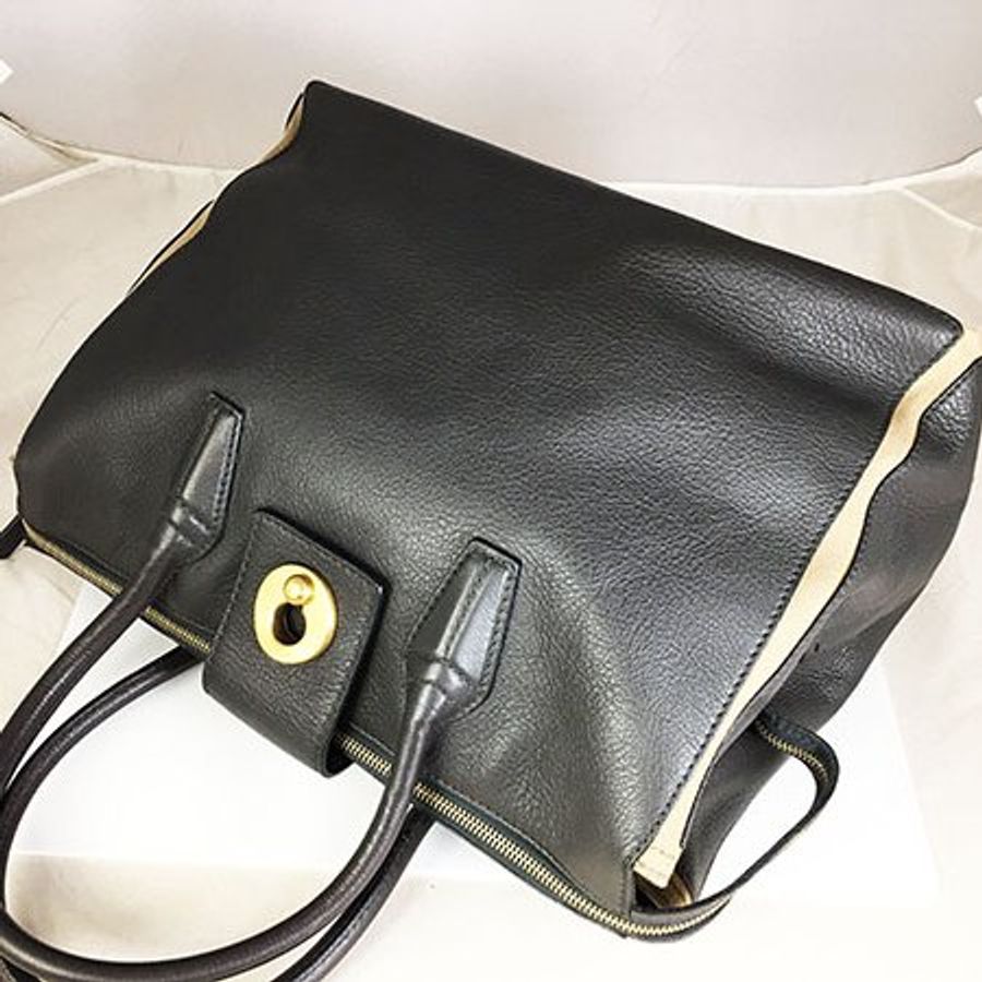 YSL 鐵灰色MUSE雙材質手提包-2
