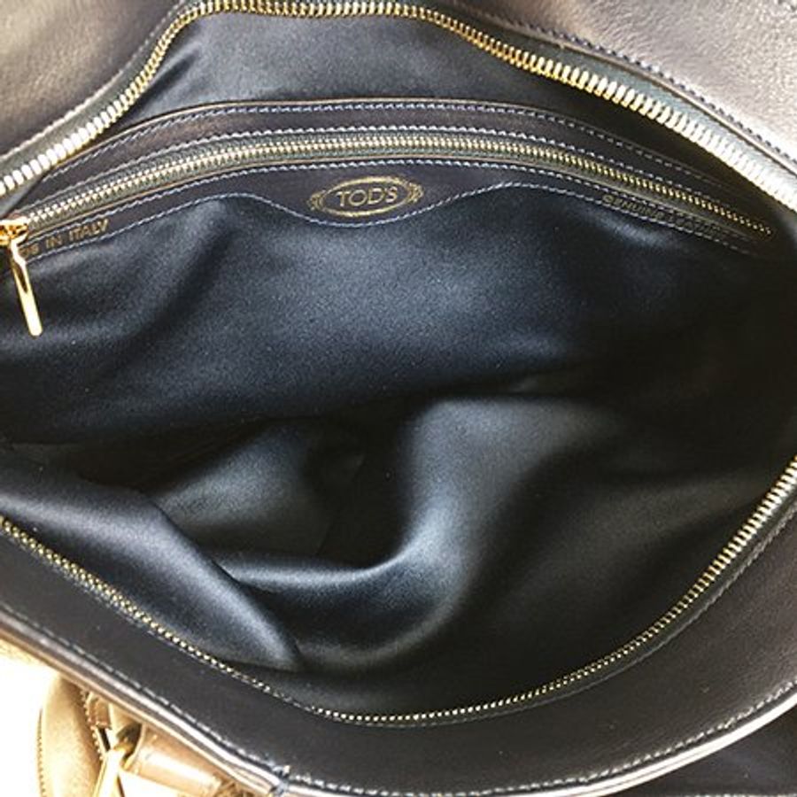 TODS 咖啡色全牛皮手提/肩背包-5