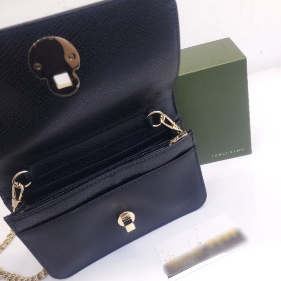 LONGCHAMP CAVALCADE 金屬轉扣鍊帶斜背包-4