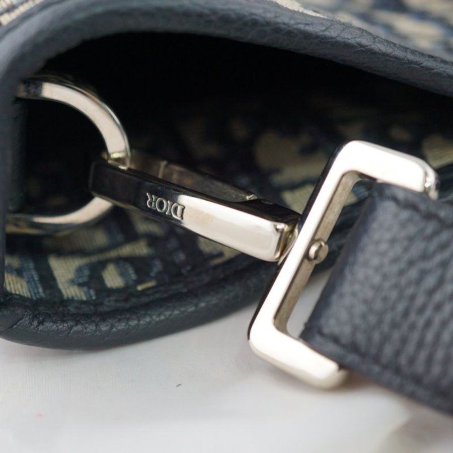 Christian Dior Voyage Convertible 深藍色中性刺繡手提包 肩背包 斜背包-21