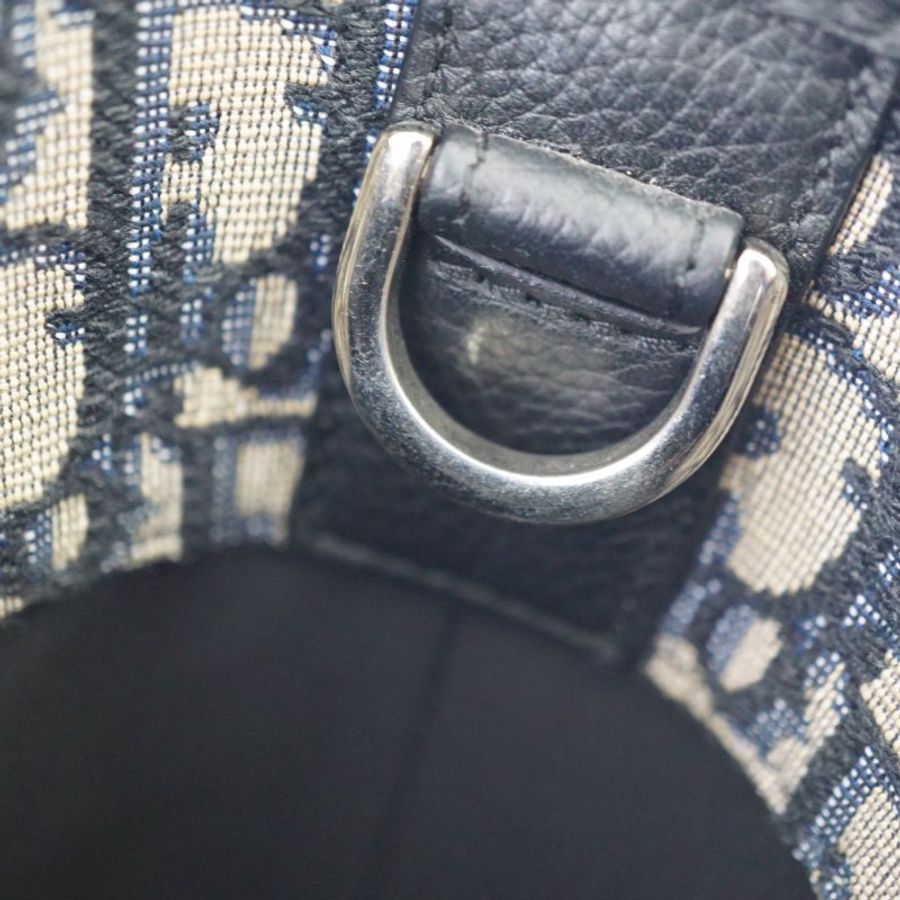 Christian Dior Voyage Convertible 深藍色中性刺繡手提包 肩背包 斜背包-28