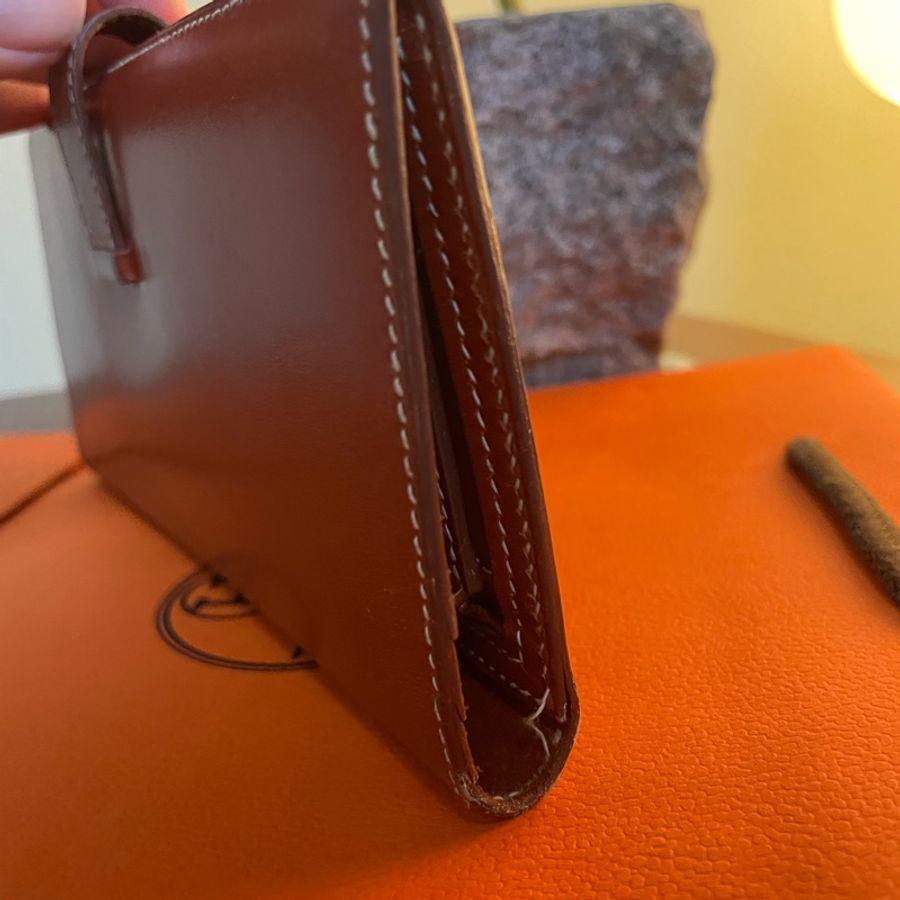 Hermes 棕色金釦-12