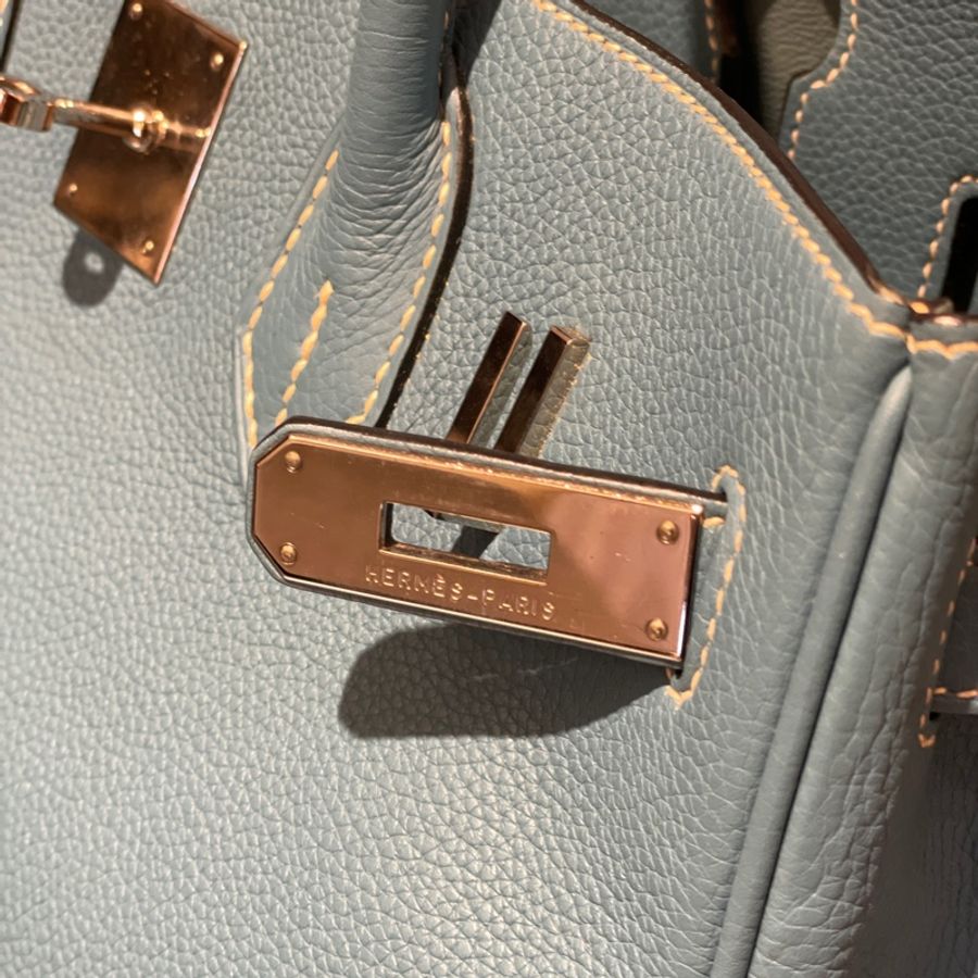 愛馬仕 30 Hermes Birkin  CC63杏綠色 Vert Amande-8
